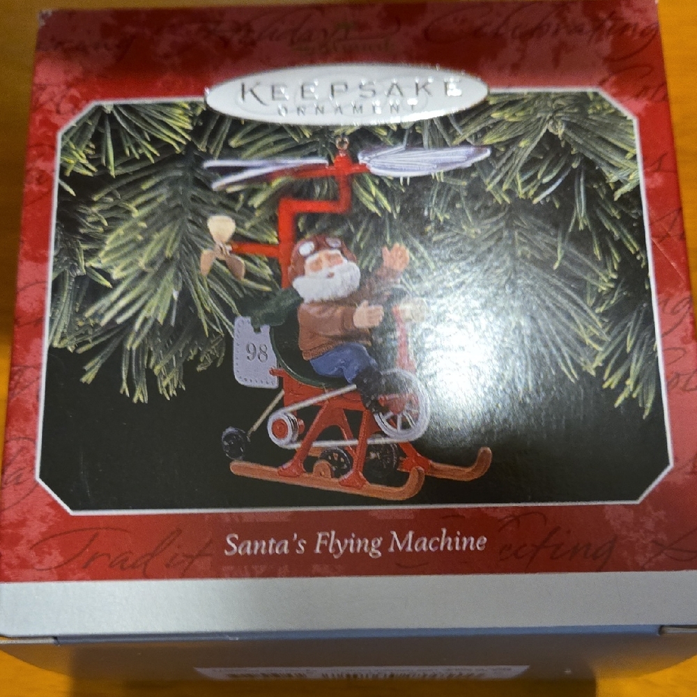 Hallmark Keepsake- Santa's Flying Machine Ornament